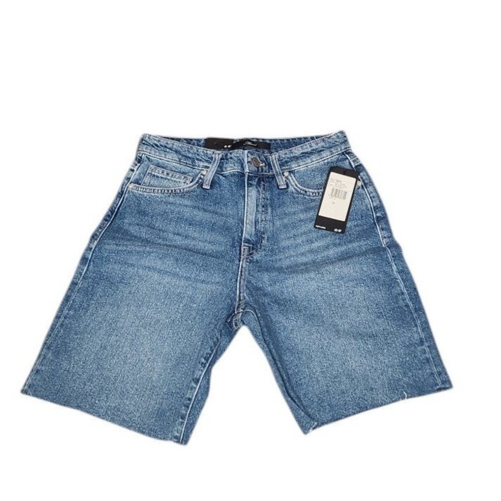 Mavi Gina Mid Rise Relaxed Bermuda Denim Shorts Size 25 NWT Vintage Wash